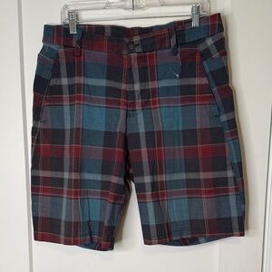 Lululemon Men’s Kahuna 2.0 flat front Plaid Men's Golf Shorts -size 36